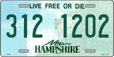 NH license plate 3121202
