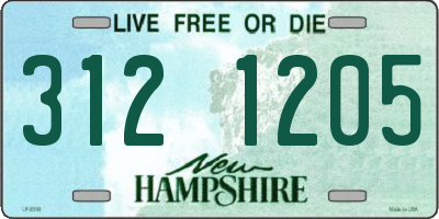 NH license plate 3121205