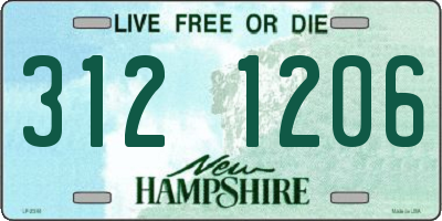 NH license plate 3121206