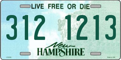 NH license plate 3121213