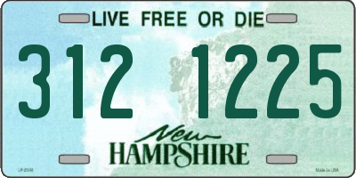 NH license plate 3121225