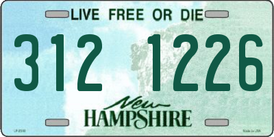 NH license plate 3121226