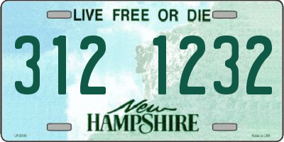 NH license plate 3121232