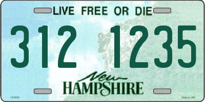 NH license plate 3121235