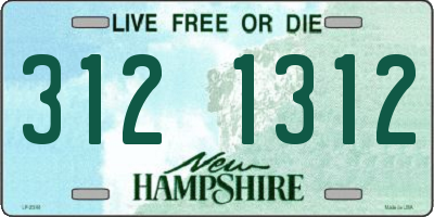 NH license plate 3121312