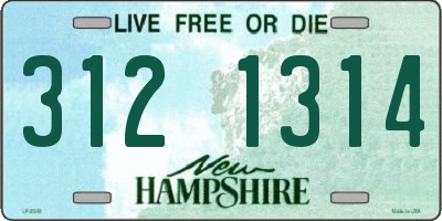 NH license plate 3121314