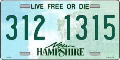 NH license plate 3121315