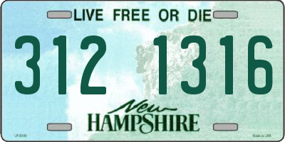NH license plate 3121316