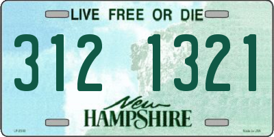 NH license plate 3121321