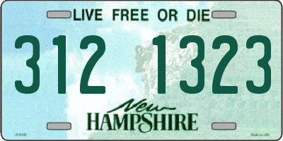 NH license plate 3121323