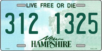 NH license plate 3121325