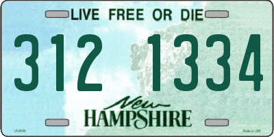 NH license plate 3121334