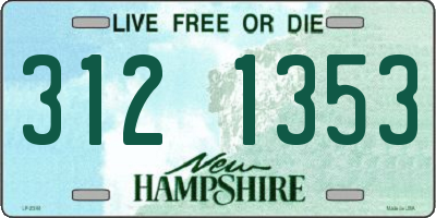 NH license plate 3121353