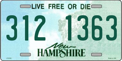 NH license plate 3121363