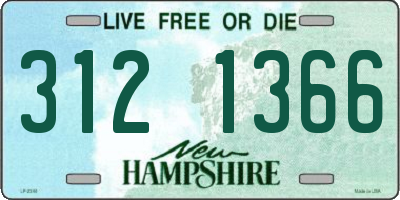 NH license plate 3121366