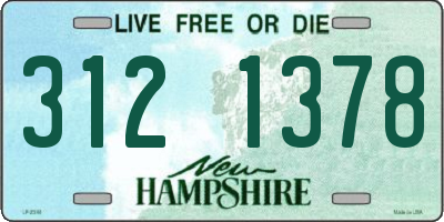 NH license plate 3121378