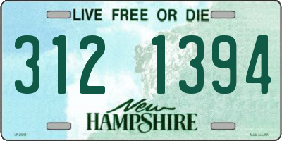 NH license plate 3121394