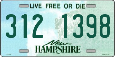 NH license plate 3121398