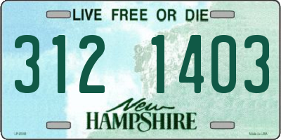 NH license plate 3121403