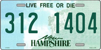 NH license plate 3121404