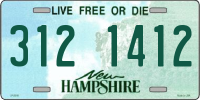 NH license plate 3121412