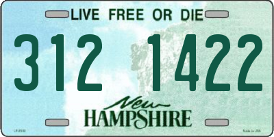 NH license plate 3121422