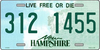 NH license plate 3121455