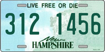 NH license plate 3121456