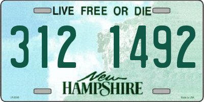 NH license plate 3121492