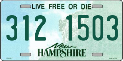 NH license plate 3121503