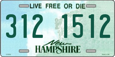 NH license plate 3121512