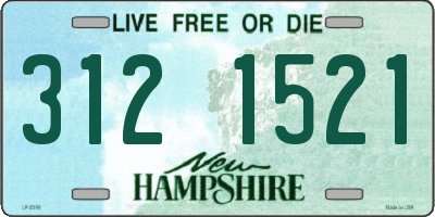 NH license plate 3121521