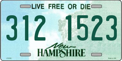 NH license plate 3121523