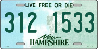NH license plate 3121533