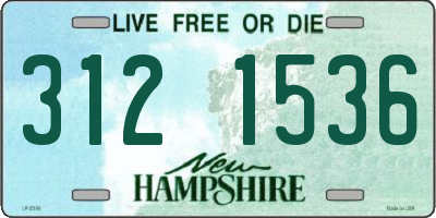 NH license plate 3121536