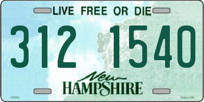NH license plate 3121540