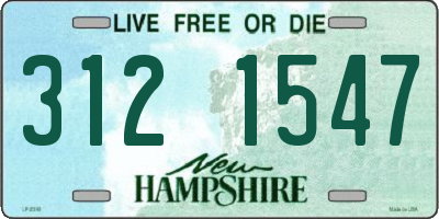 NH license plate 3121547