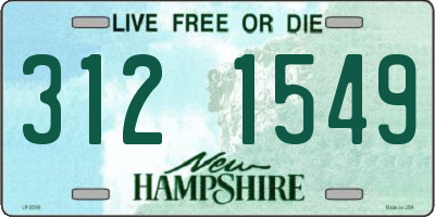NH license plate 3121549