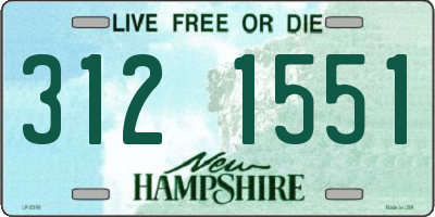 NH license plate 3121551