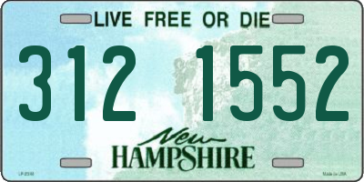 NH license plate 3121552