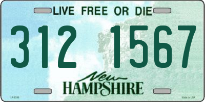NH license plate 3121567