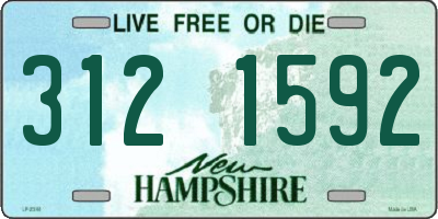 NH license plate 3121592