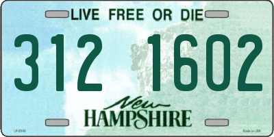 NH license plate 3121602