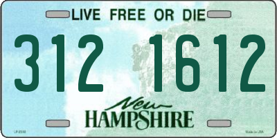 NH license plate 3121612