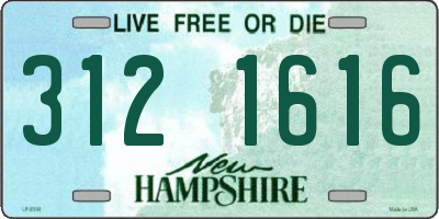 NH license plate 3121616