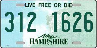 NH license plate 3121626