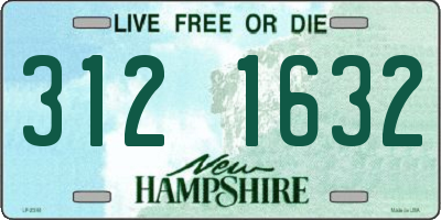 NH license plate 3121632