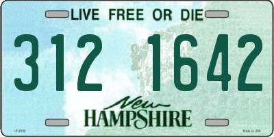 NH license plate 3121642