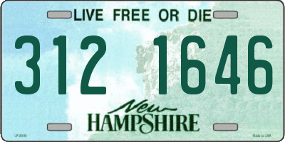 NH license plate 3121646