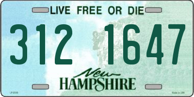 NH license plate 3121647